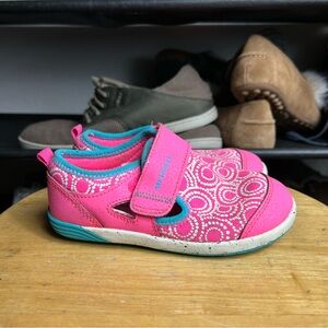 Merrell bare steps h20 pink blue sandals